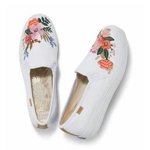 Rifle Paper Co x Keds Embroidery Floral Slip Ons